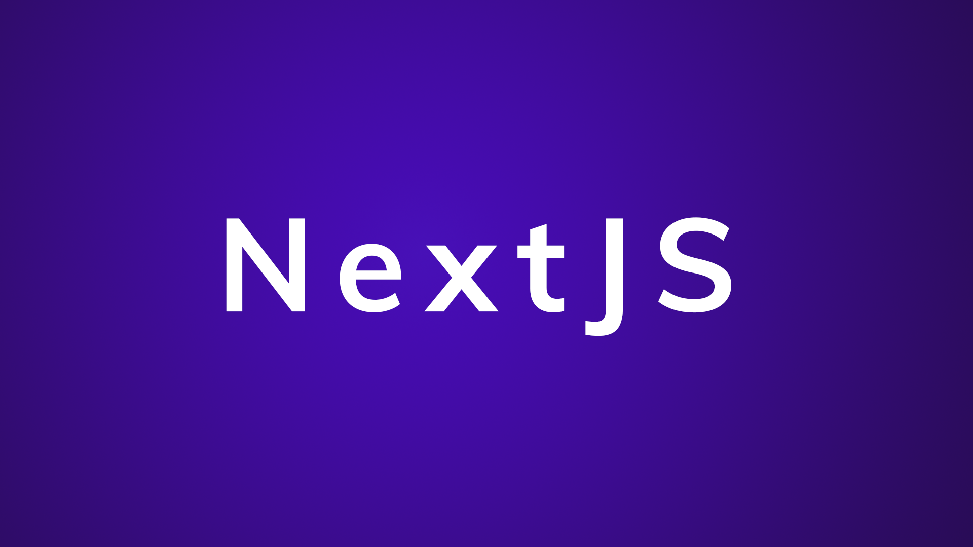 Getting started with NextJS